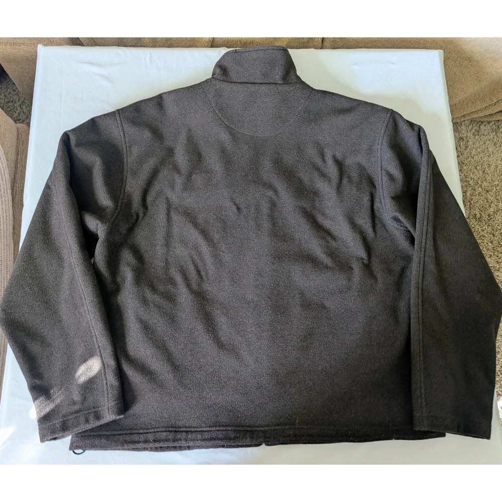 Jos A Bank Men's Brown Leadbetter Golf Fleece Full‎ Zip Jacket Sz XL Brown